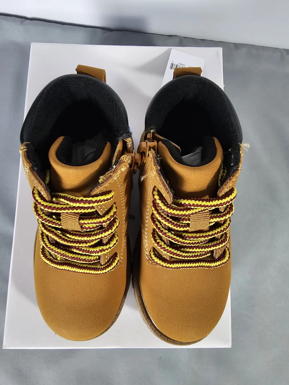 Carter's Lander Tan Toddler Lace-Up Boots Size 7 New With Box
